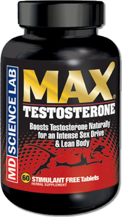 M.D. Science Lab Max Testosterone Bottle