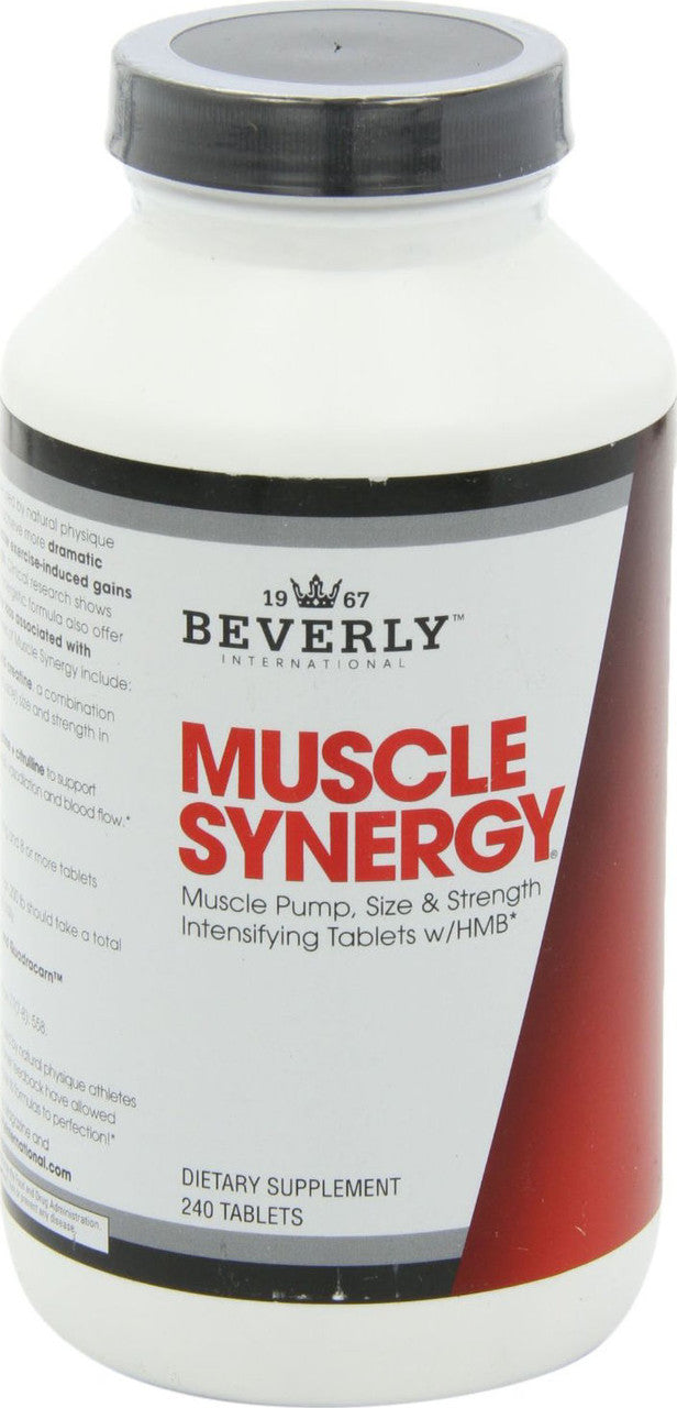 Beverly Muscle Synergy Tablets Front of the Bottle