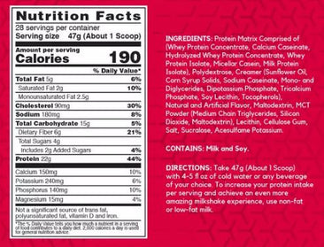 BSN Syntha-6 Supplement Facts  2Lbs