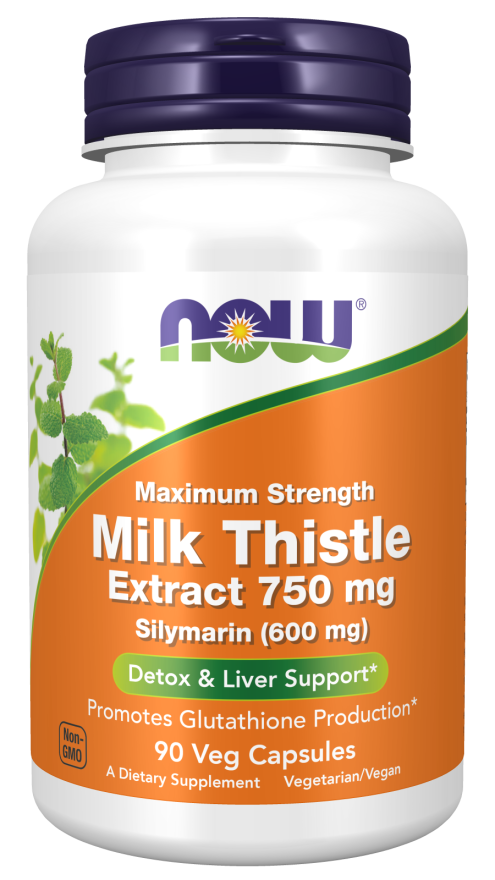 Milk Thistle Extract 750 mg 
Silymarin (600 mg)  Main White and Orange Bottle