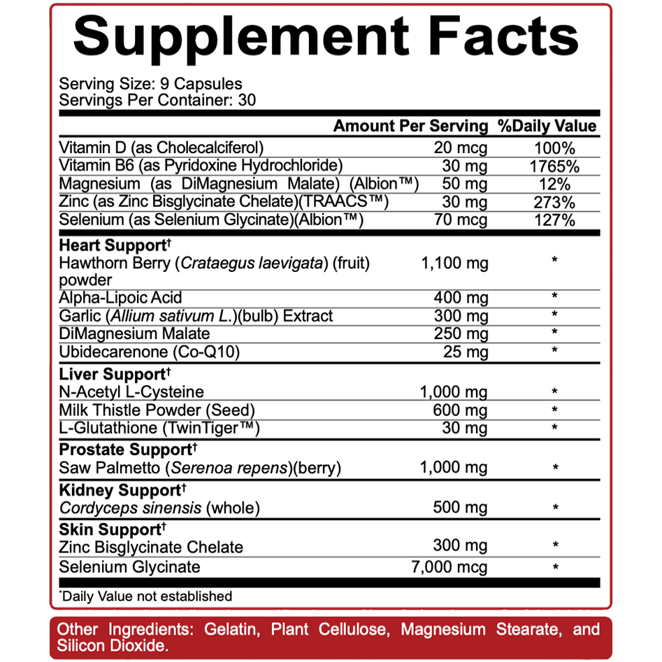5% Nutrition Liver And Organ Defender supplement facts