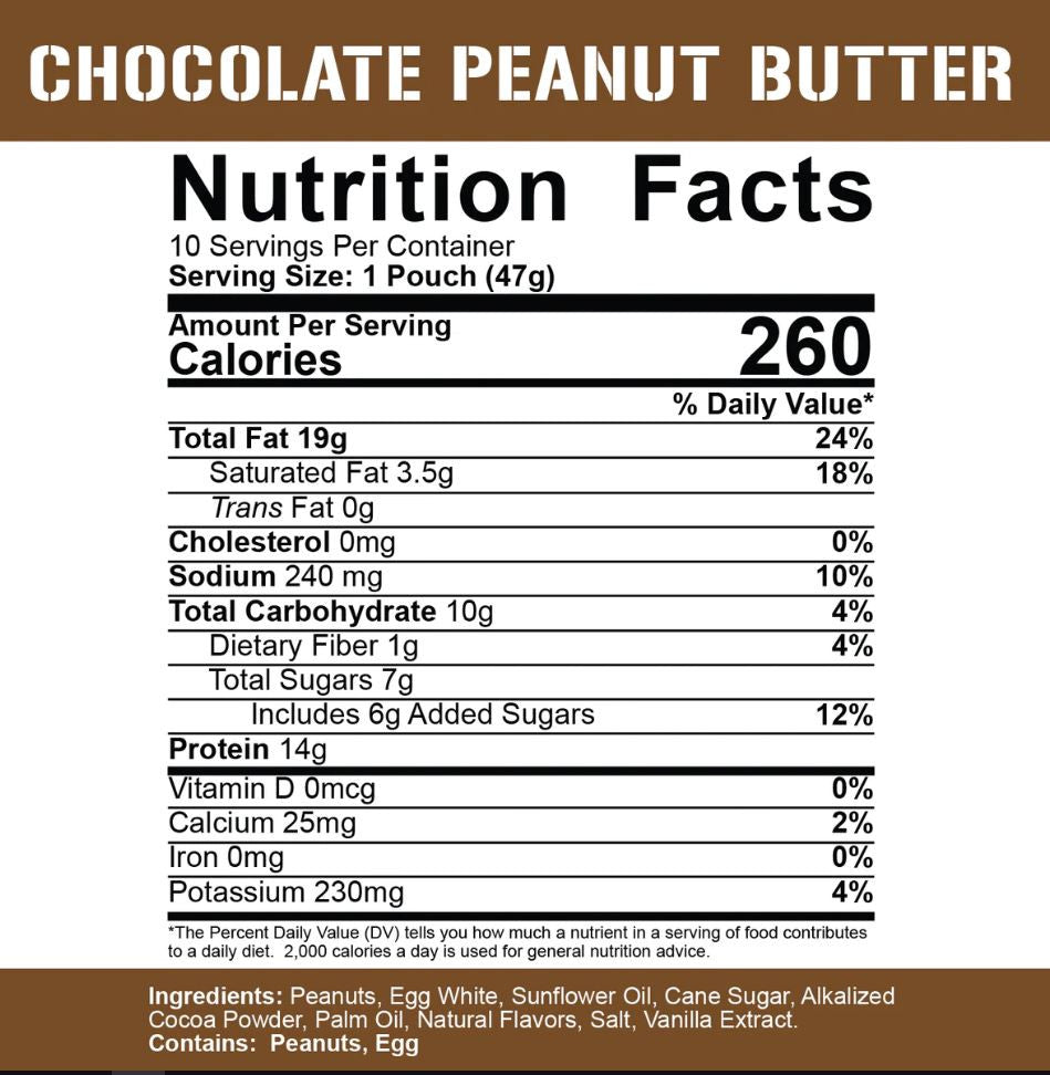 5% Nutrition Snack Time Protein Pouch Supplement Facts