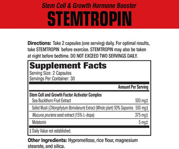 MuscleMeds Stemotopin Fupplement Facts