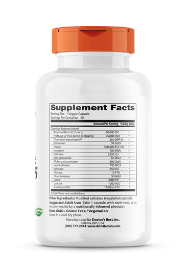 Doctor's Best Best Digestive Enzymes supplement facts