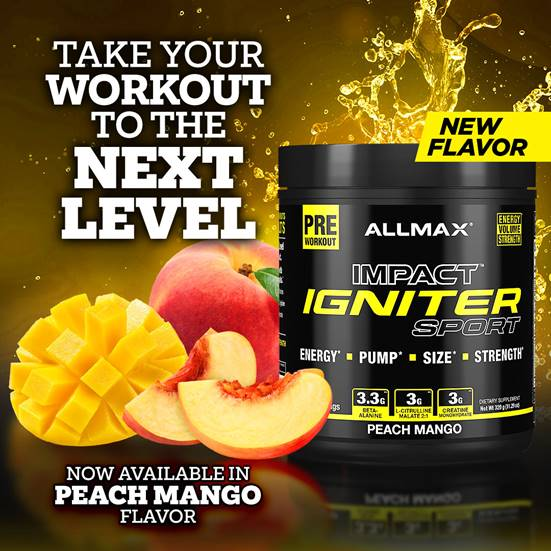 ALLMAX Nutrition Sport Igniter Peach Highlight