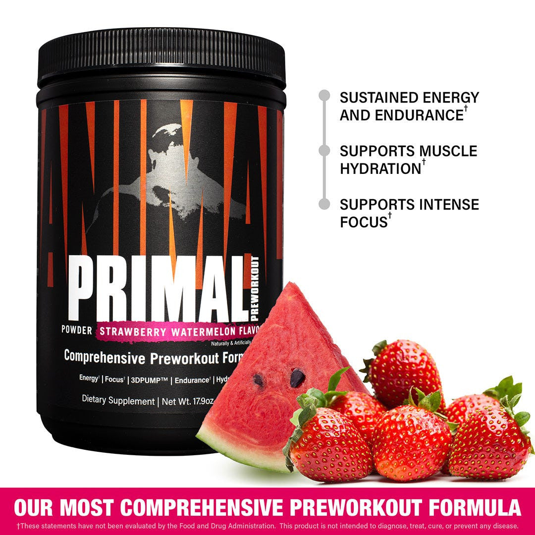 Animal Primal Pre-Workout Strawberry Watermelon Highlights