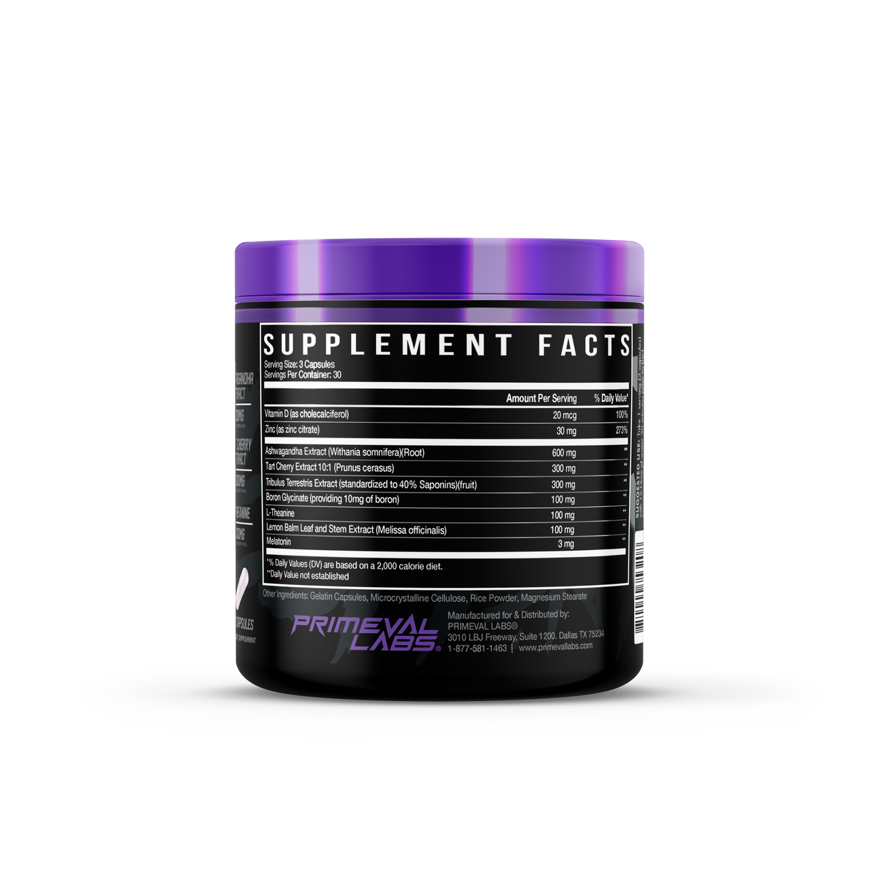 Primeval Labs Ape Sh*t Test PM Supplement Facts