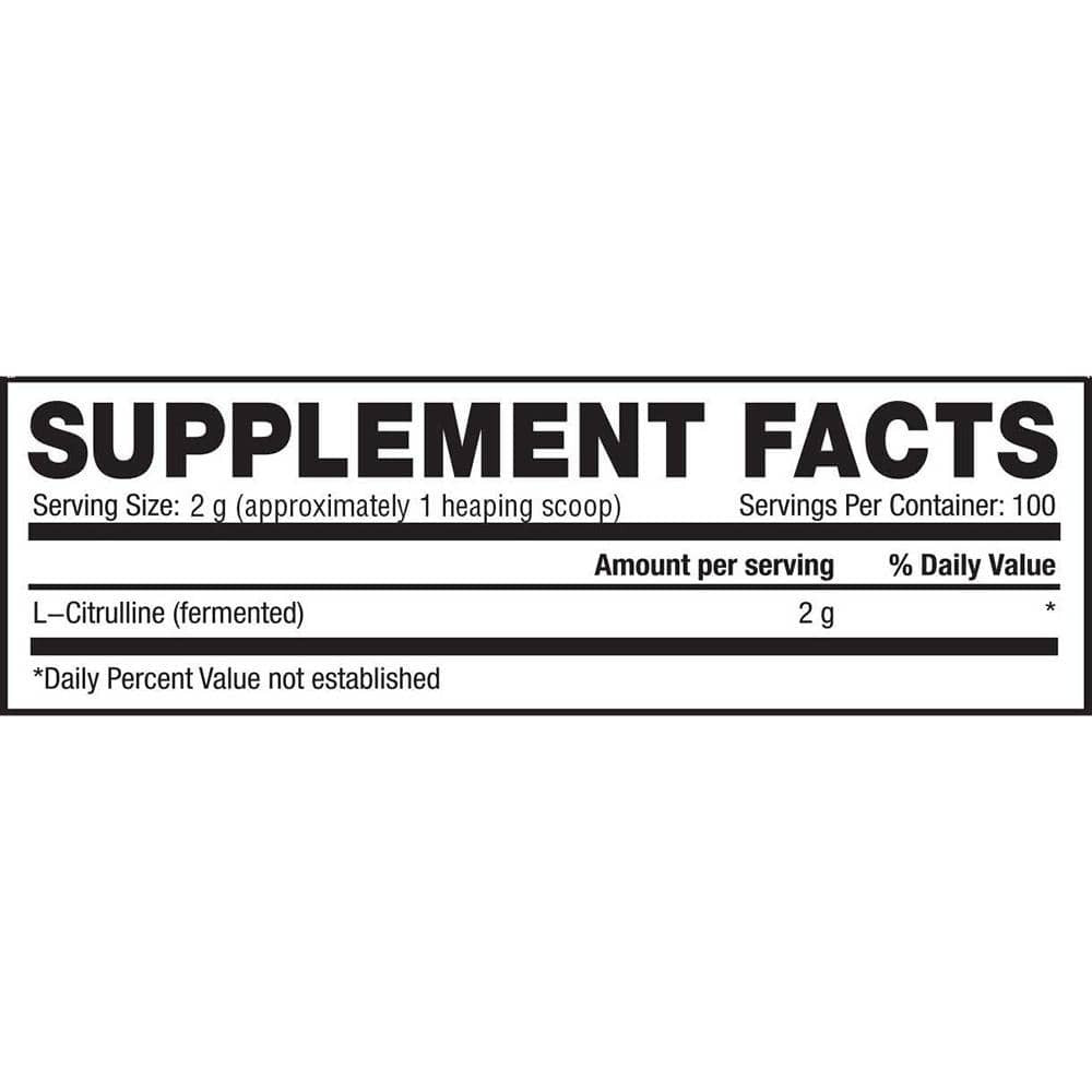 Kaged Muscle Citrulline Supplement Facts