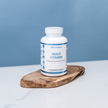 Revive Multi-Vitamin in a wooden plate