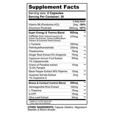 Gaspari Nutrition DTN8 supplement facts