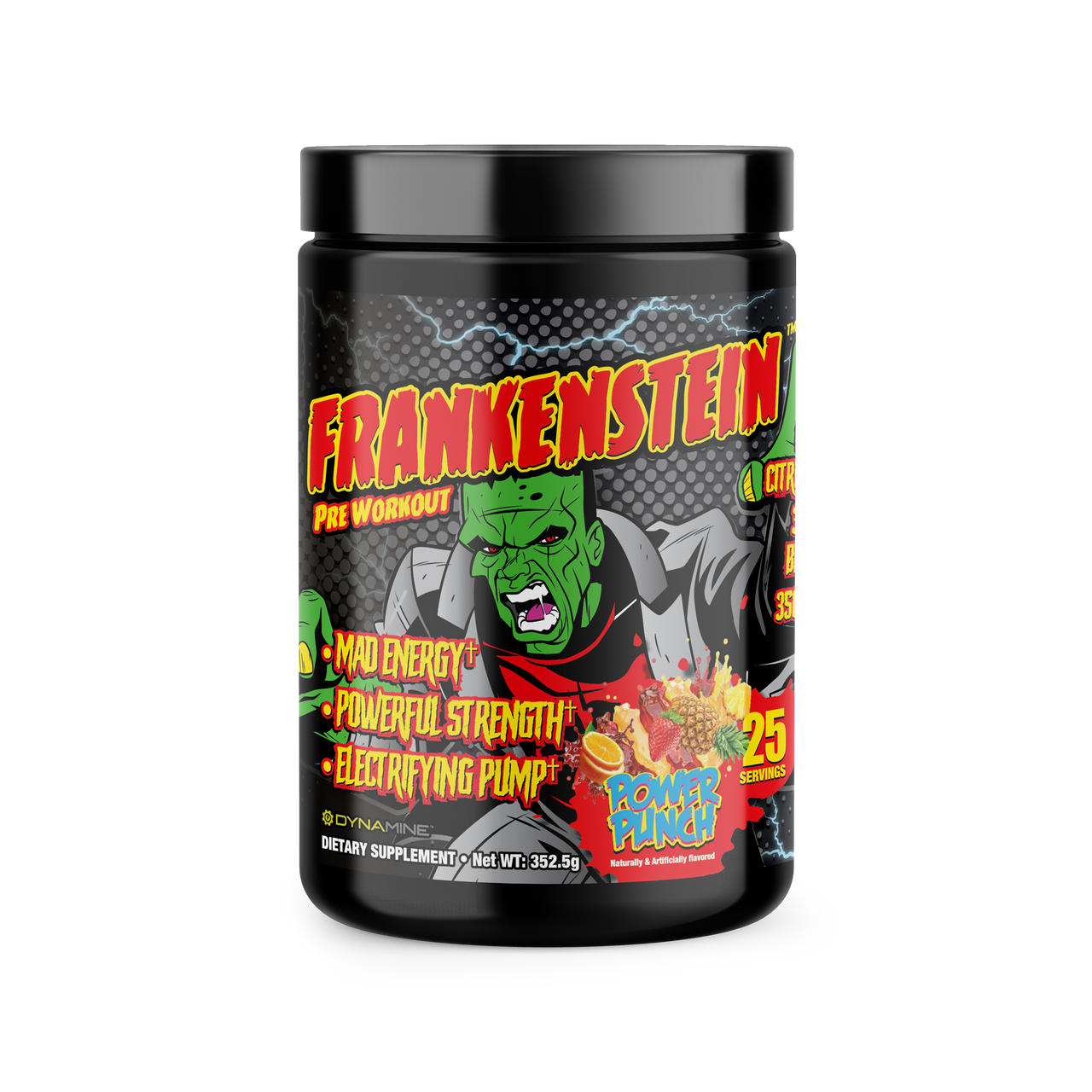 Frankenstein Pre-Workout main black bottle