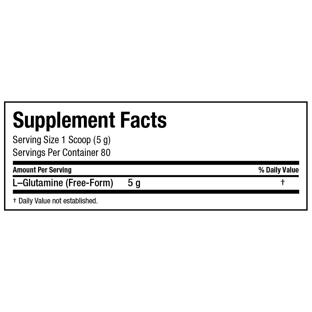 ALLMAX Nutrition Glutamine Supplement Facts