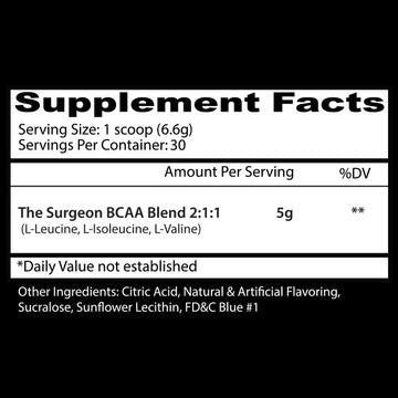 Insane Labz Surgeon supplement facts