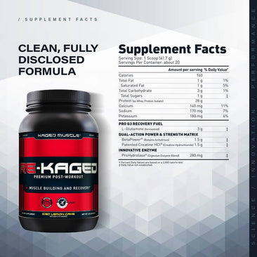 Kaged Muscle Re-Kaged Supplement Facts