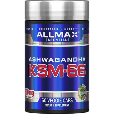 ALLMAX Nutrition KSM-66 Ashwagandha main blue bottle