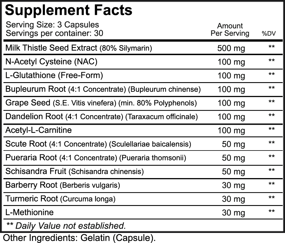NutraKey Liver Optima Supplement Facts