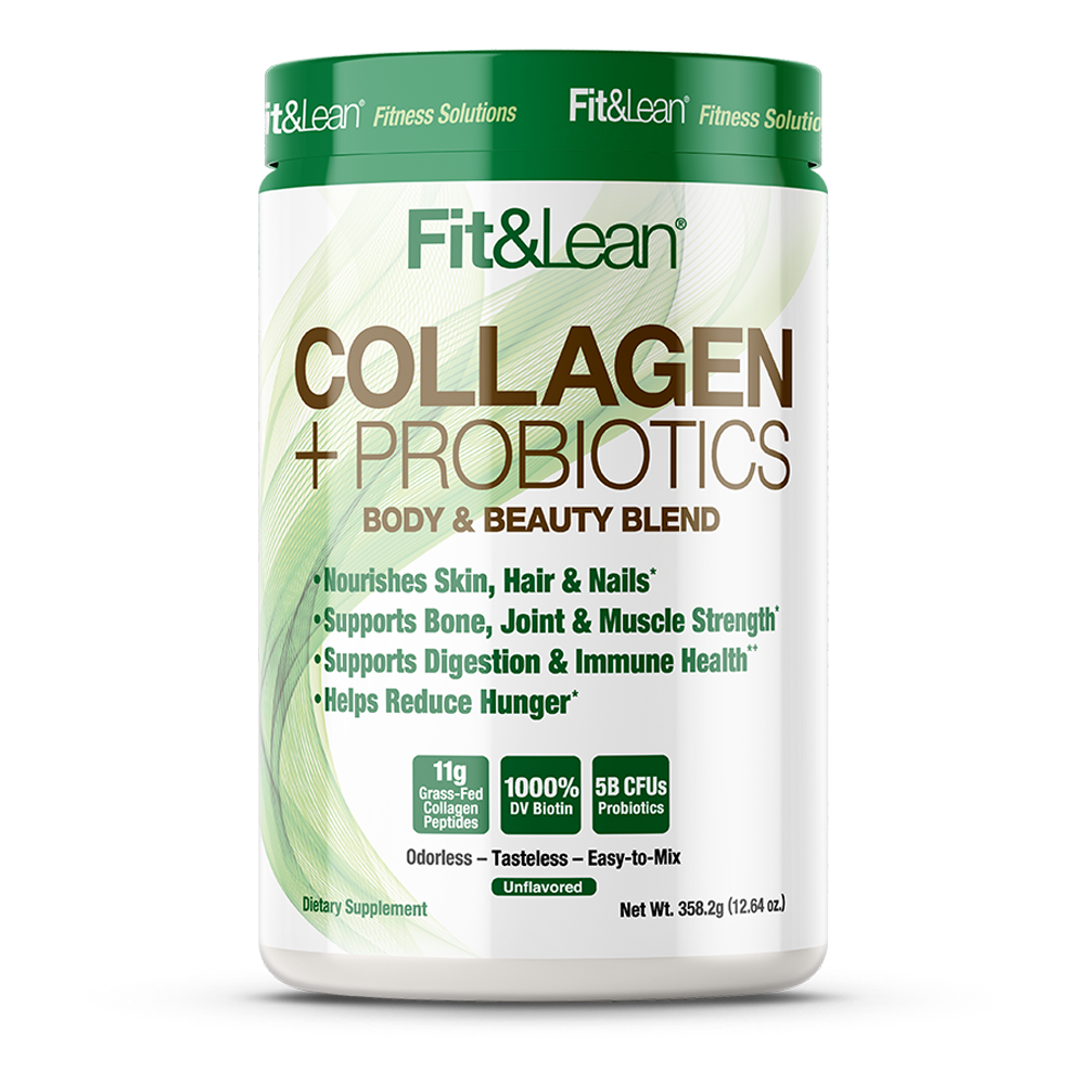 MHP Fit & Lean Collagen + Probiotics Bottle
