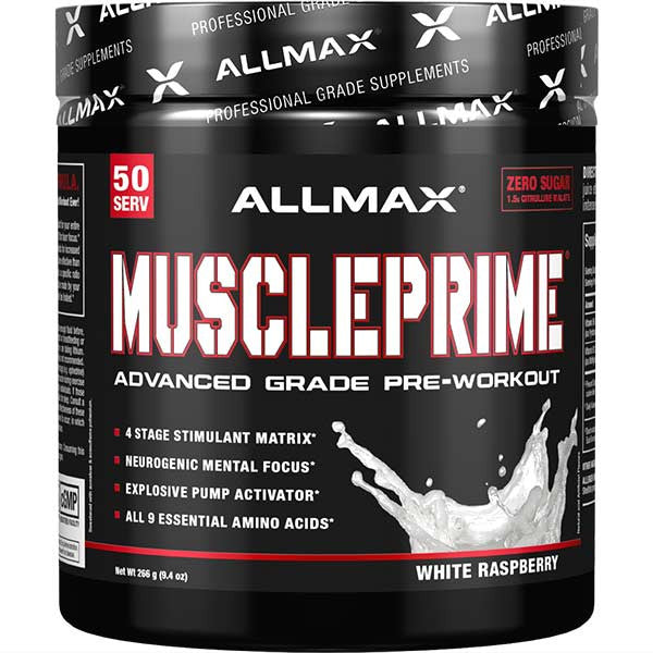 ALLMAX Nutrition Muscleprime Advanced Pre-Workout main black bottle
