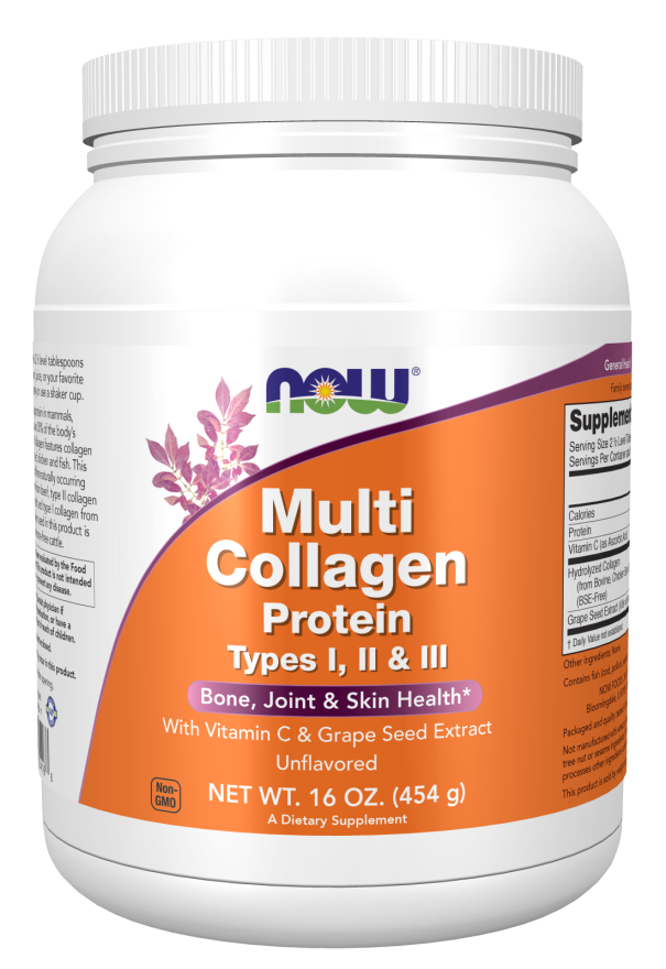 Now Multi Collagen Protein Types I, II & III Main Bottle
