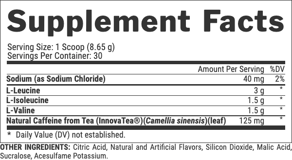 Nutrex Research Lip o-6 BCAA Intense Facts