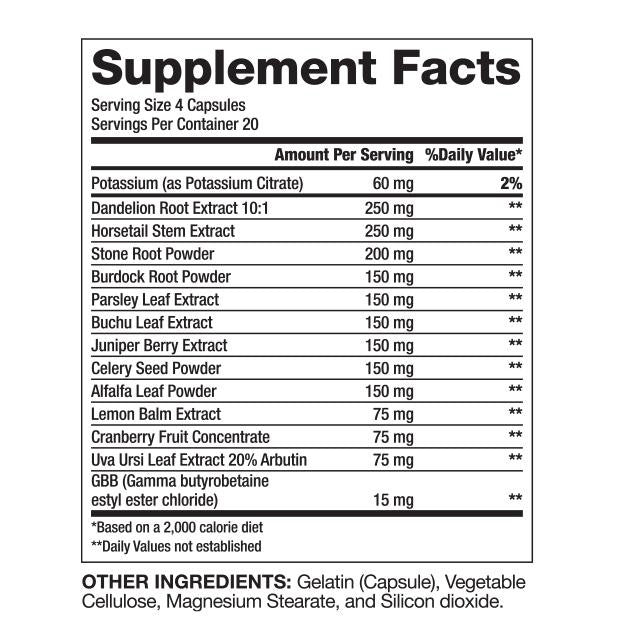 Gaspari Nutrition Proven Diuretic supplement facts