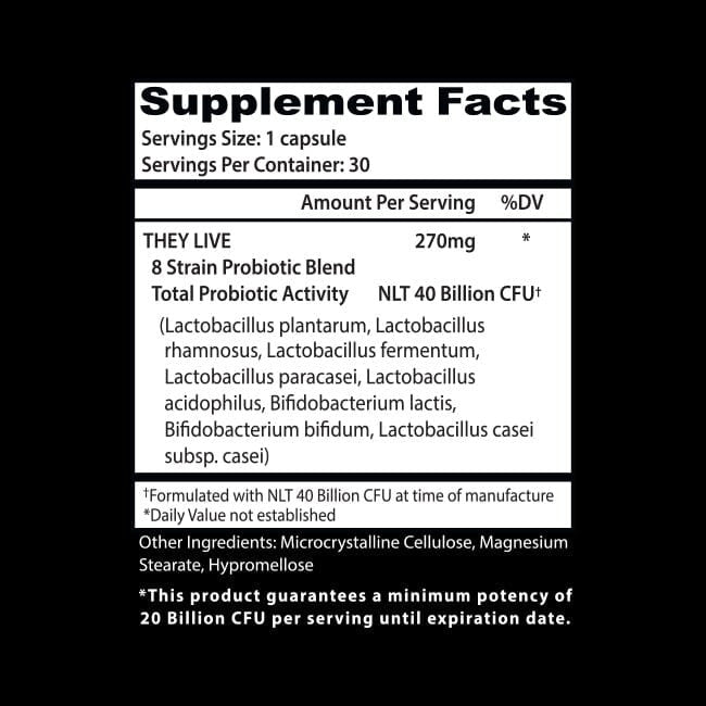 Insane Labz They Live - 30 Capsules Directions