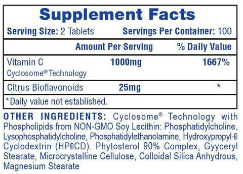 Hi-Tech Vitamin C supplement facts