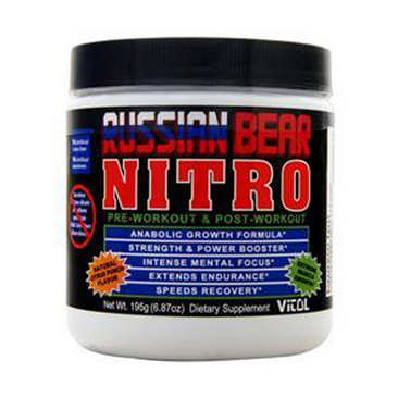 Vitol Russian Bear Nitro Pre Workout & Post Workout Formula Bottle