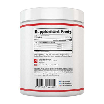 A1 Classic BCAA Supplement Facts