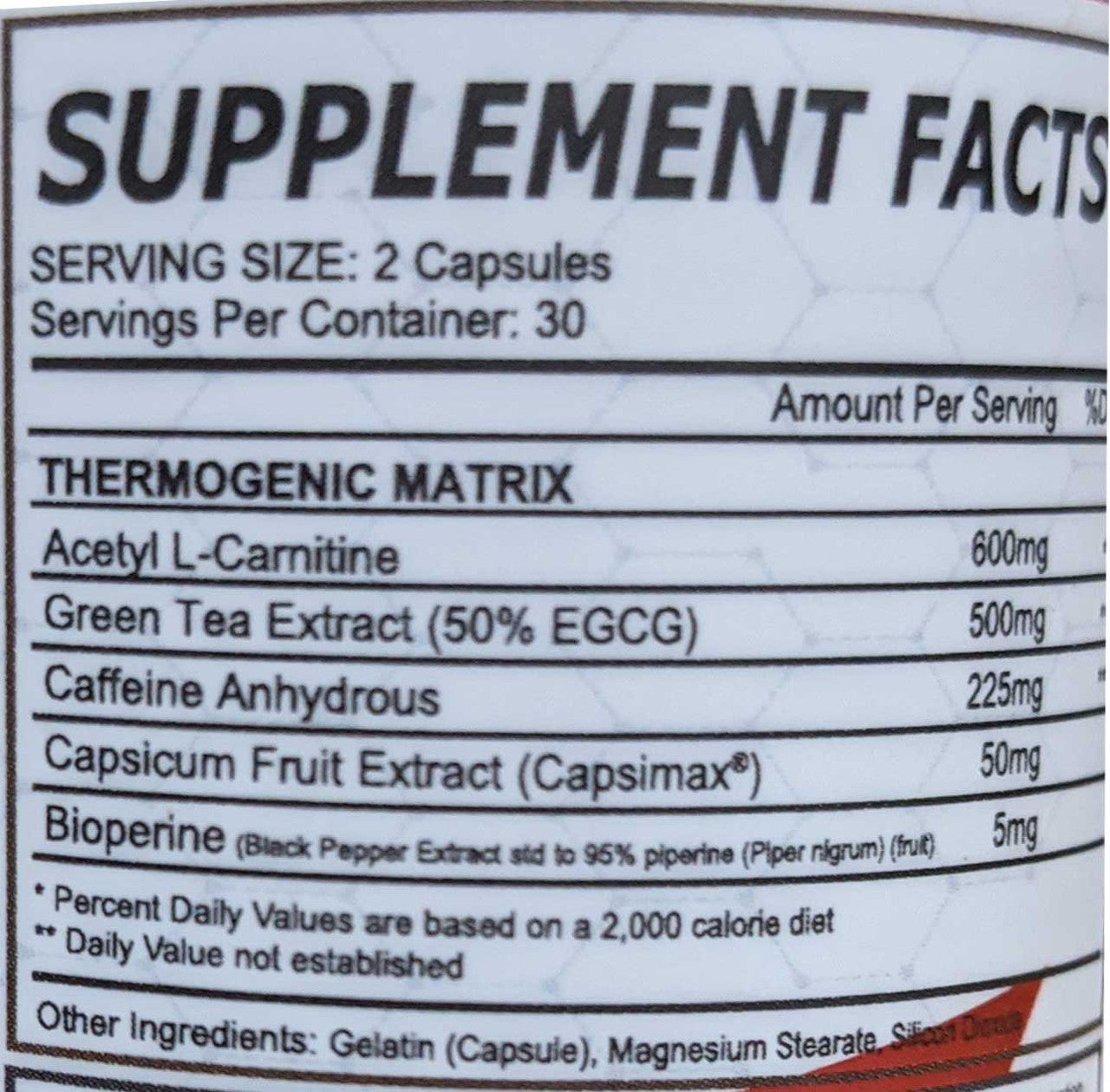 A1 Plus+ Thermo Supplement Facts