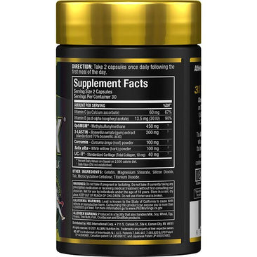 ALLMAX Nutrition All Flex Collagen - Based Joint Relief Supplement Facts