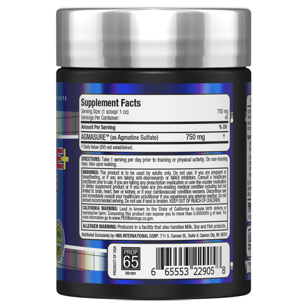 ALLMAX Nutrition Agmatine Sulfate Supplement Facts