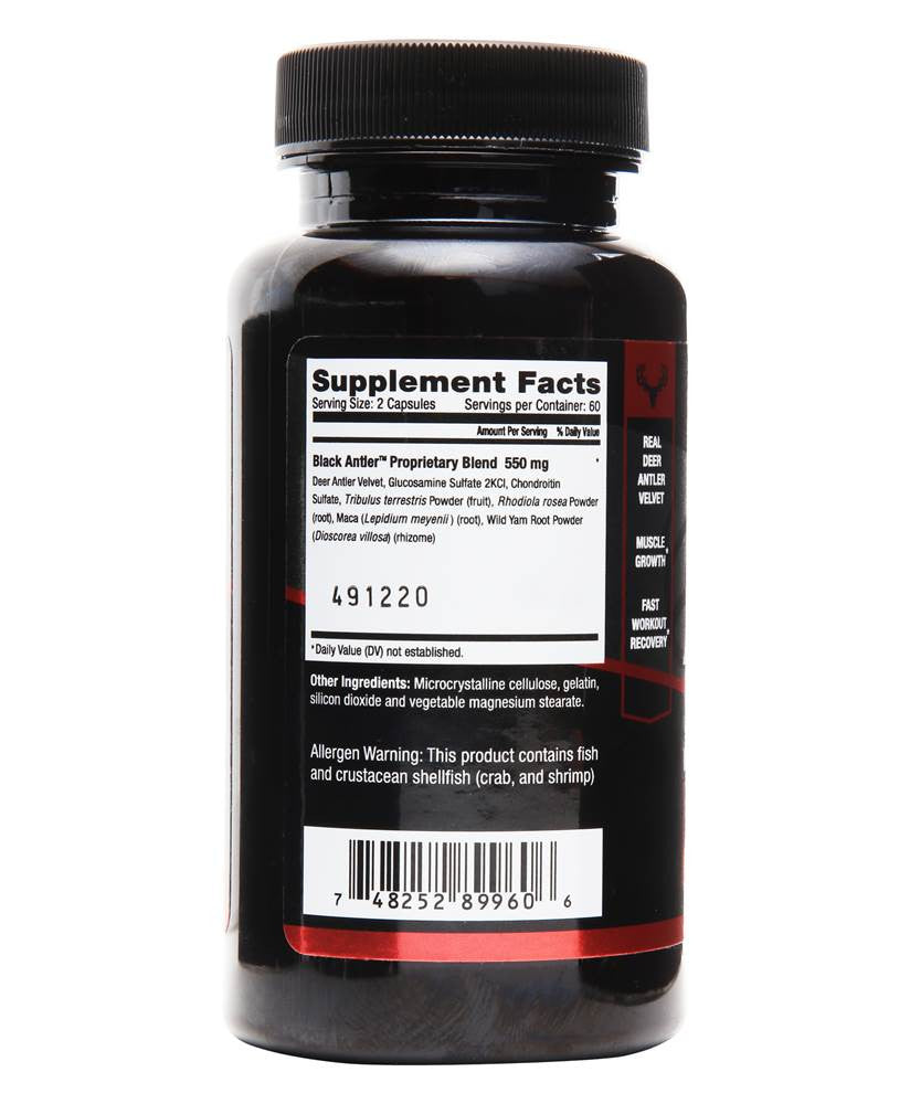 Vigor Labs Black Antler Supplement Facts