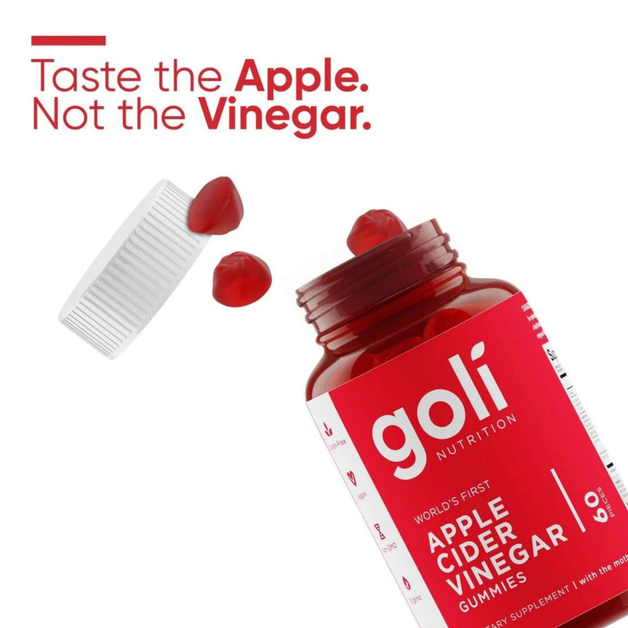 Goli Nutrition Apple Cider Vinegar Gummies opened bottle