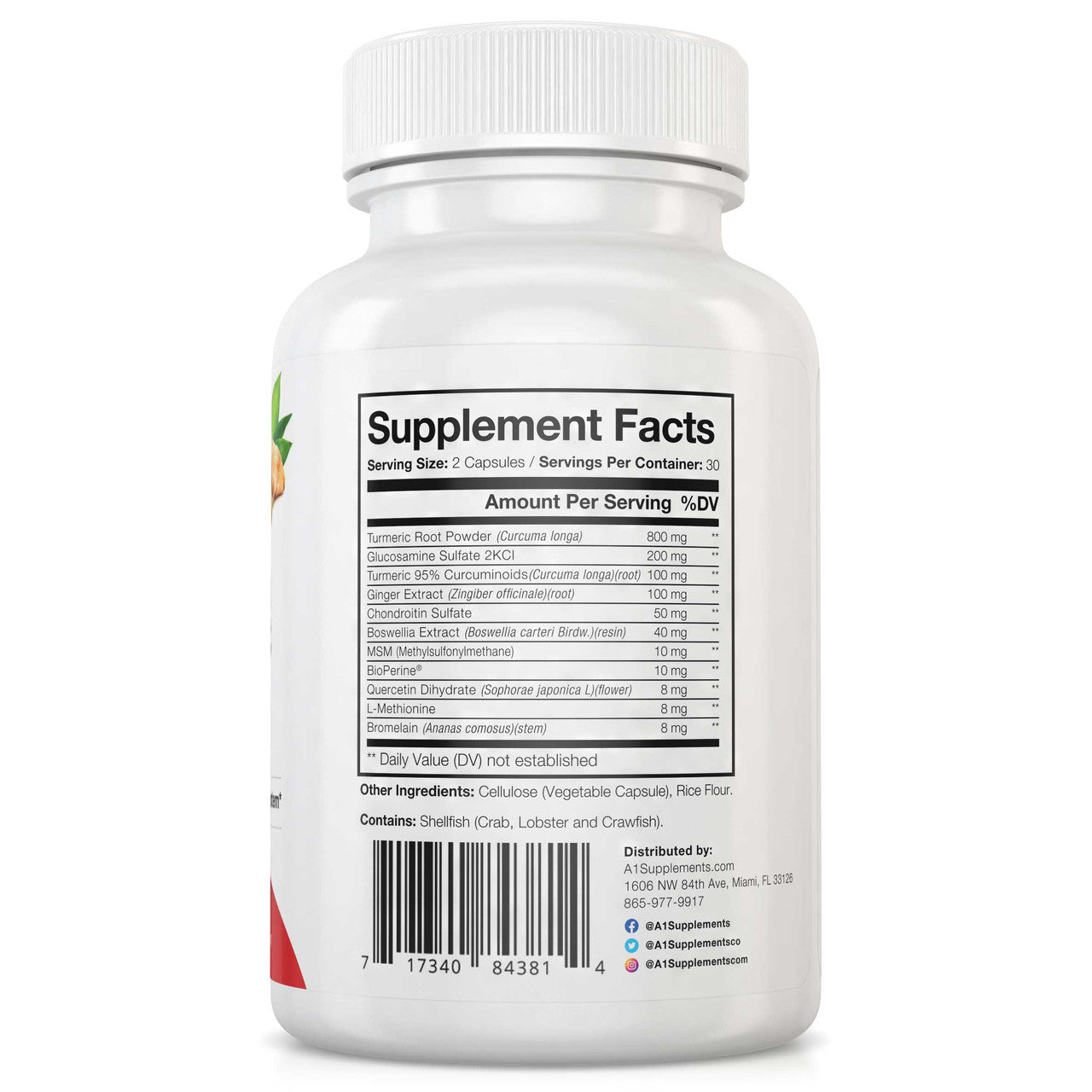 Ayone Nutrition Platinum Turmeric Supplement Facts