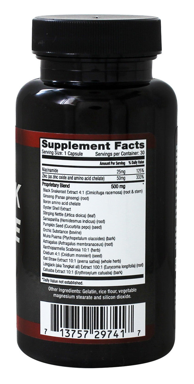 Vigor Labs Black Snake Supplement Facts on Bottle
