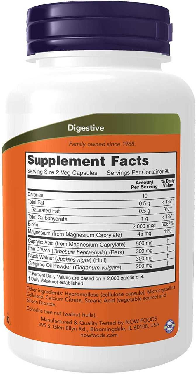 Now Candida Support supplement facts