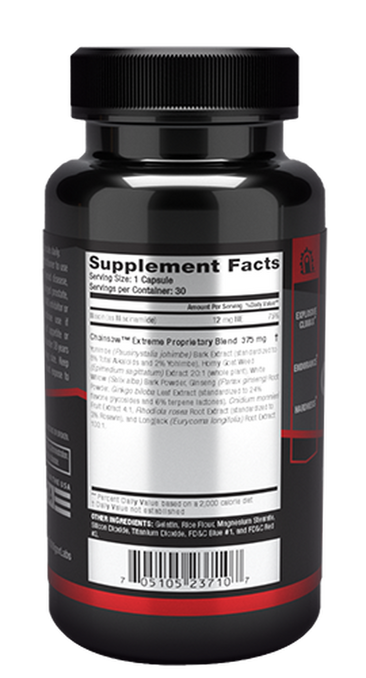 Vigor Labs Chainsaw Supplement Facts