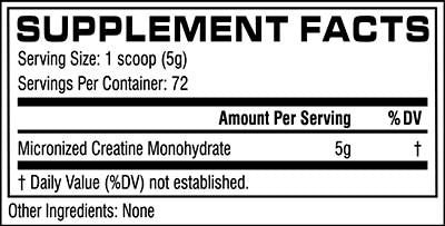 Cellucor Cor-Performance Creatine V2 supplement facts