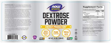 Now Dextrose Powder supplement facts