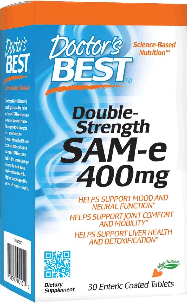 Doctor's Best SAMe Double Strength 400mg Bottle