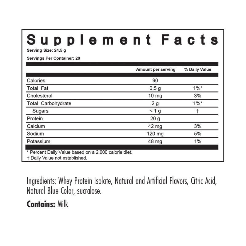 Modern Sports Nutrition Modern ISO+ Supplement Facts