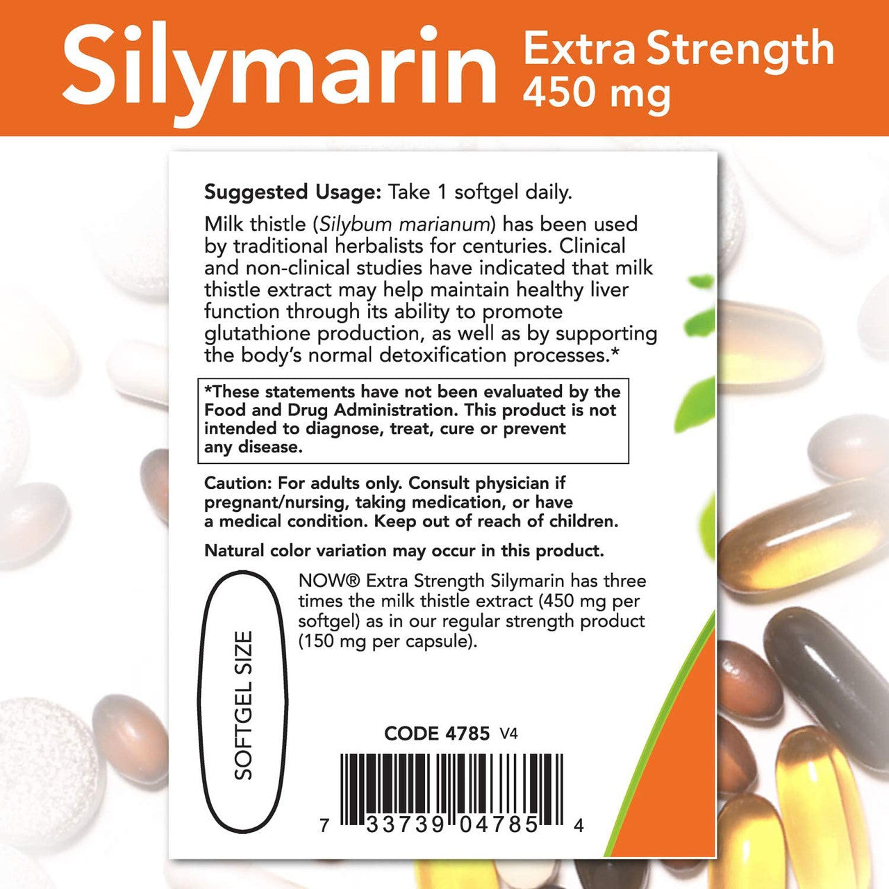 Now Extra Strength Silymarin 450 mg directions