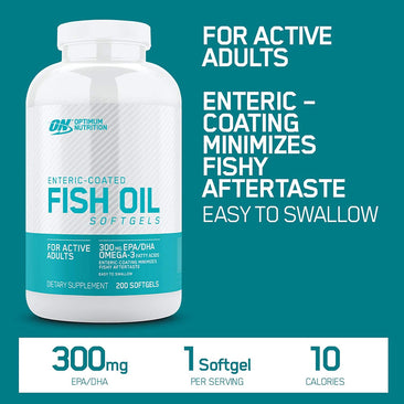 Optimum Nutrition Enteric Coated Fish Oil  Product Highlights