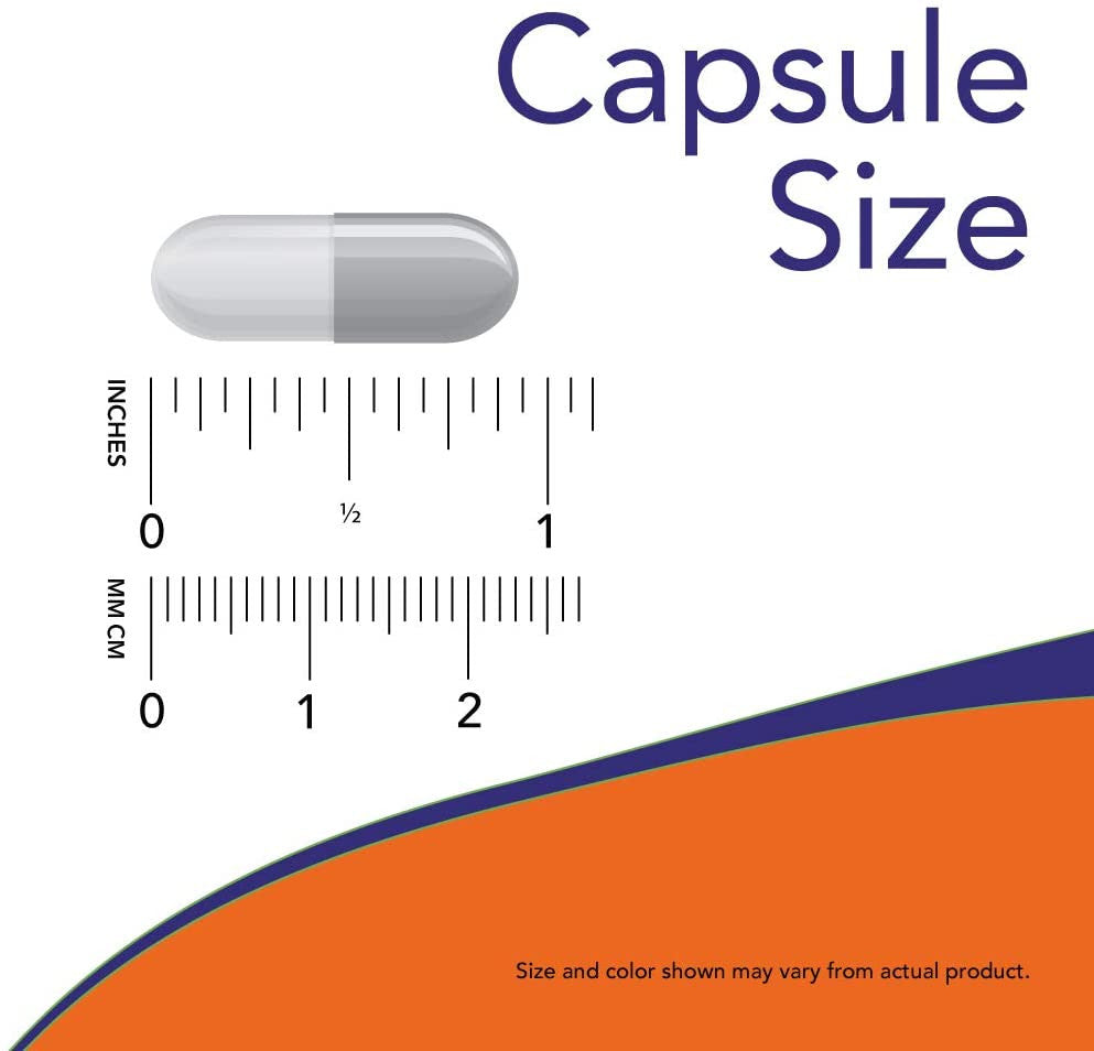 Now CurcuFRESH Curcumin capsule size