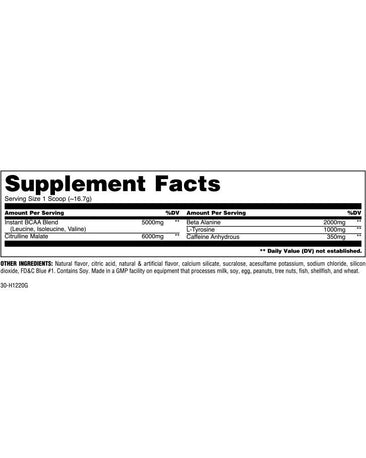 Animal Fury Supplement Facts