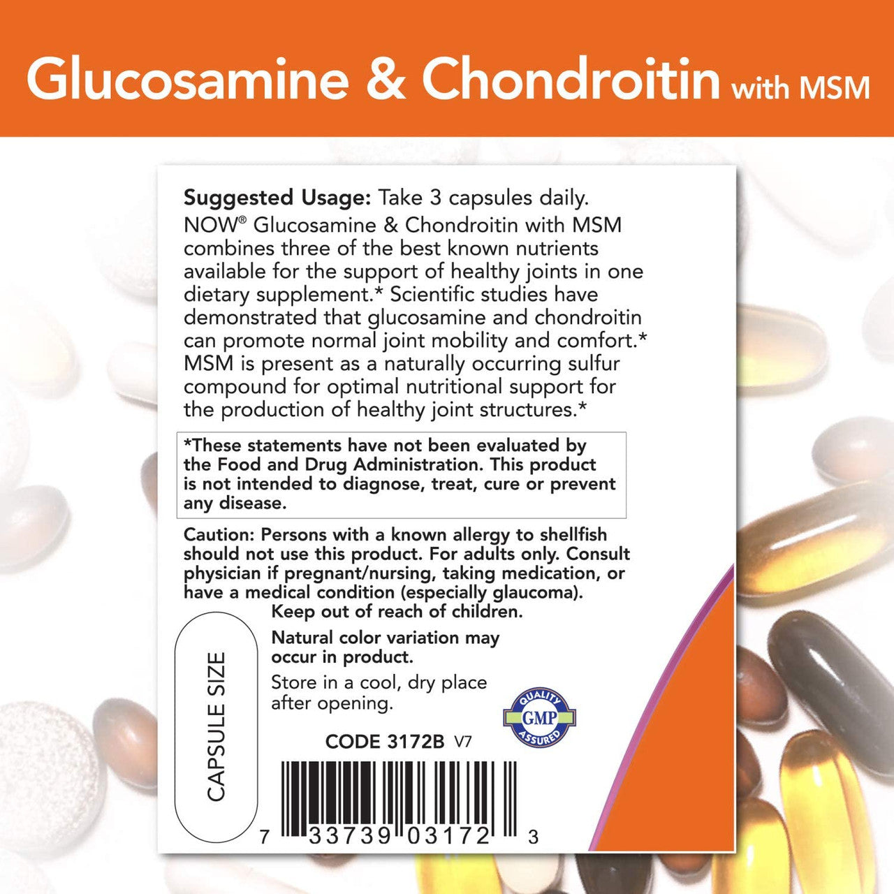 Now Glucosamine & Chondroitin MSM directions