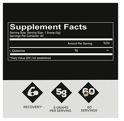 Redcon1 Glutamine Supplement Facts