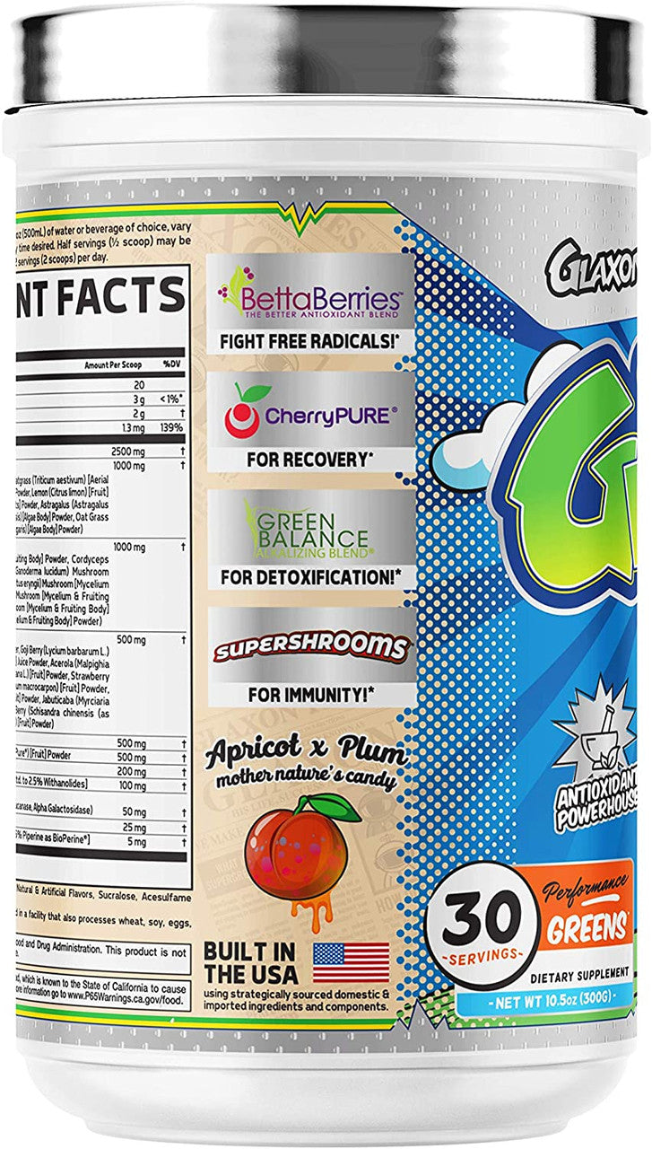 Glaxon Super Greens nutrition information