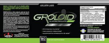 Goliath Labs Groloid bottle label